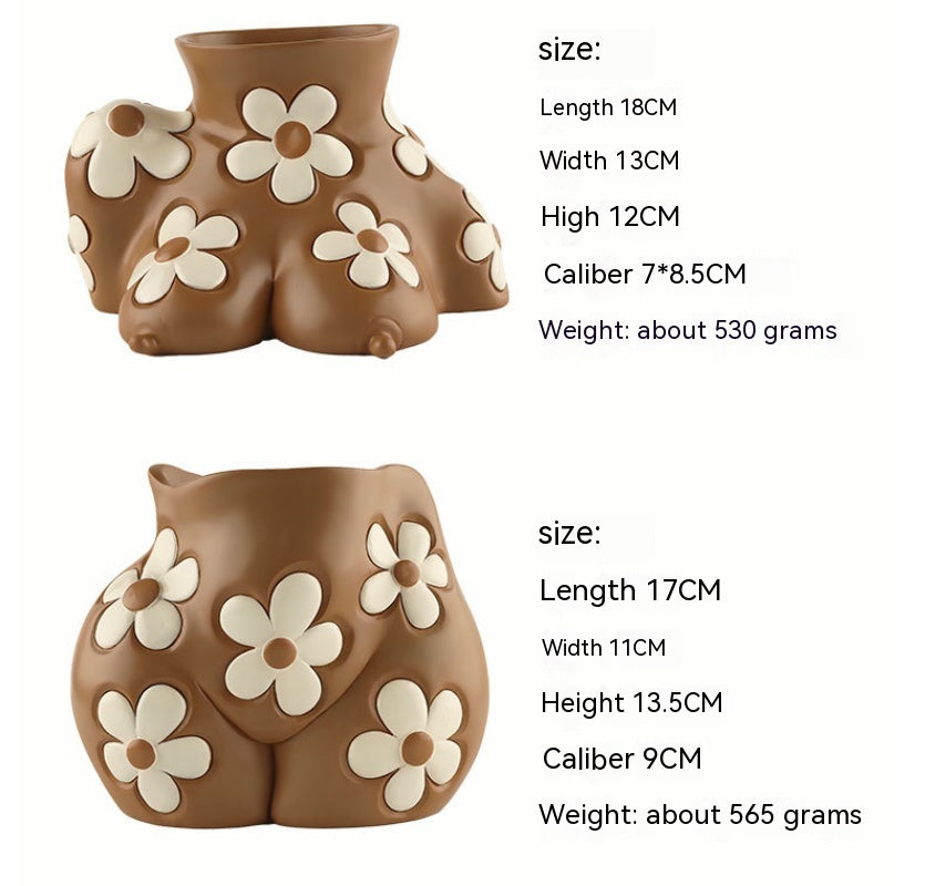 Creative Resin Body Art Flowerpot – Modern Home Decor Planter