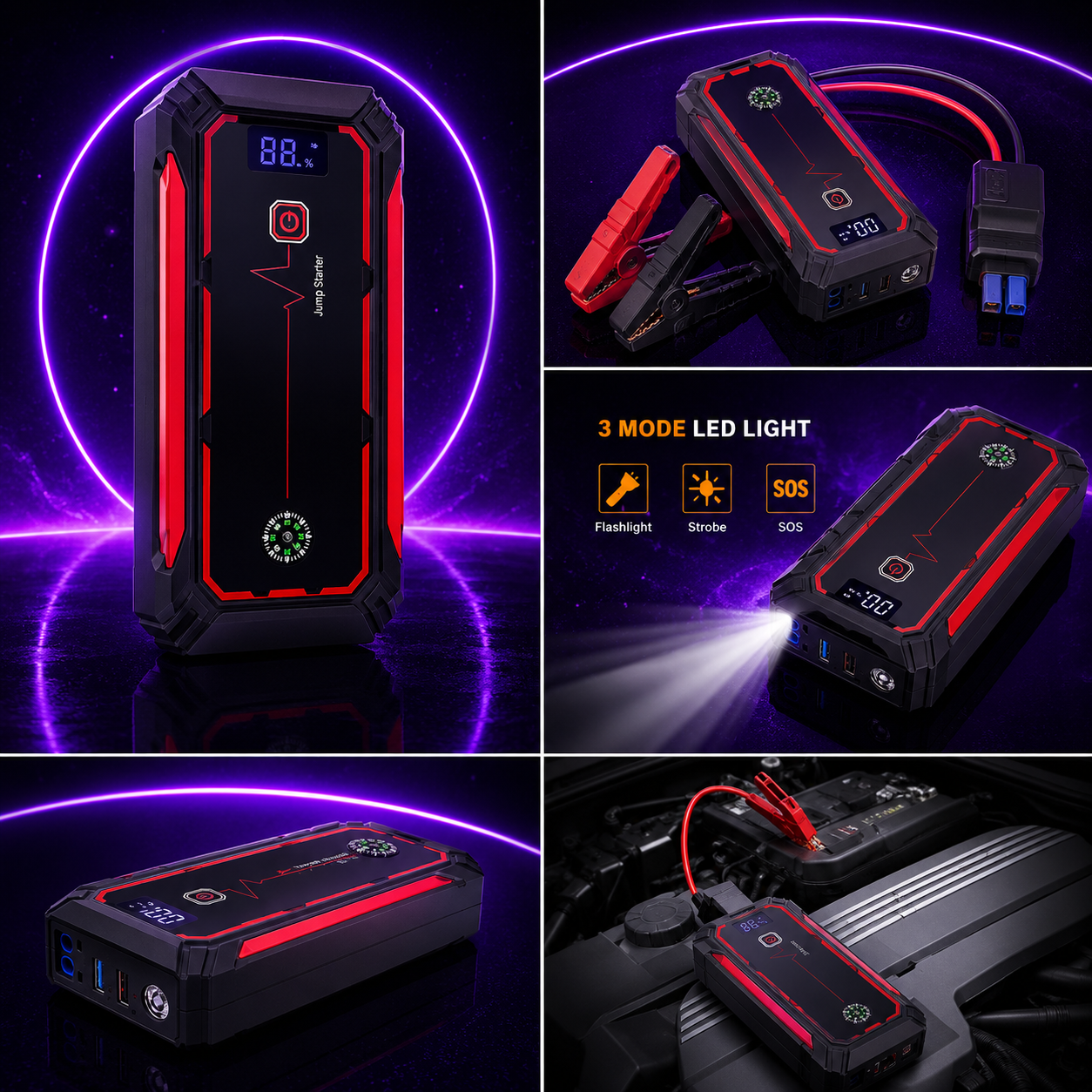 Car Jump Starter Power Pack – Emergency Battery Booster