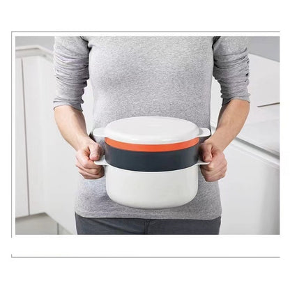 Microwave Steamer Container – Plastic Food Steaming Box for Vegetables & Rice