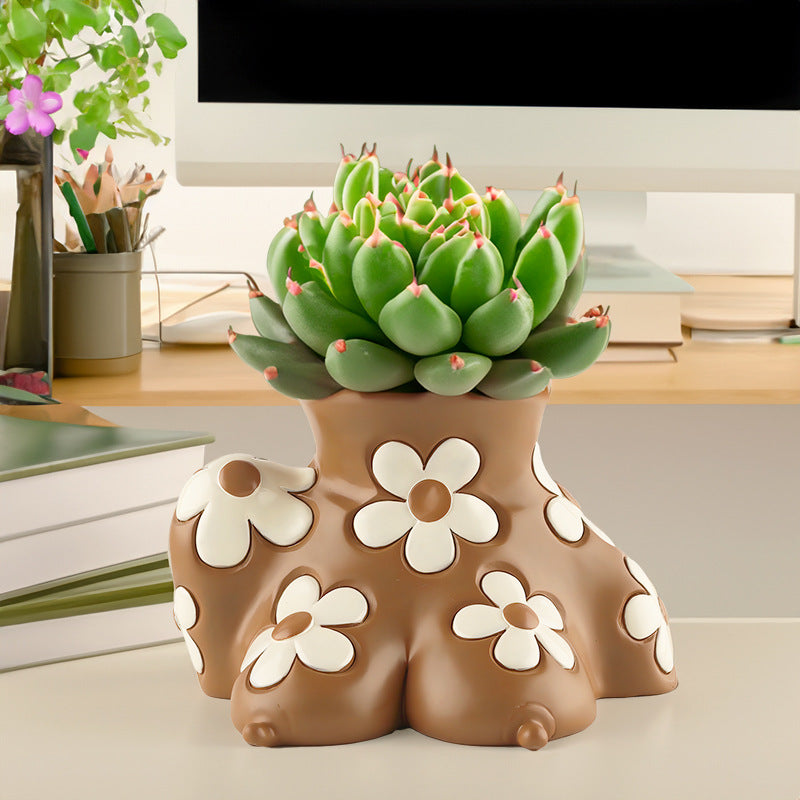 Creative Resin Body Art Flowerpot – Modern Home Decor Planter