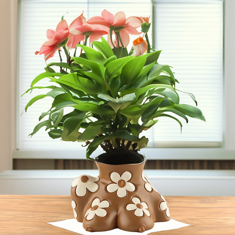 Creative Resin Body Art Flowerpot – Modern Home Decor Planter