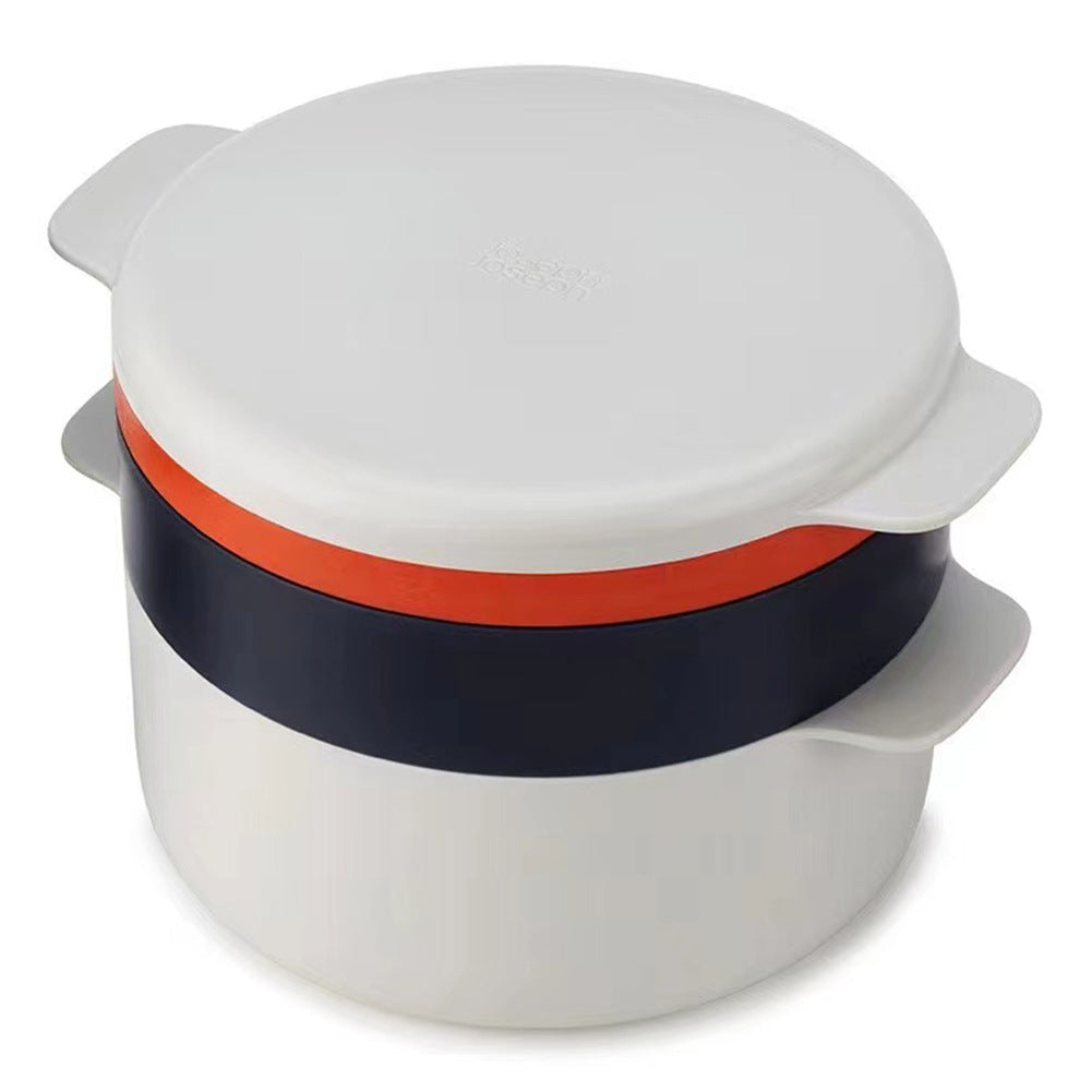 Microwave Steamer Container – Plastic Food Steaming Box for Vegetables & Rice