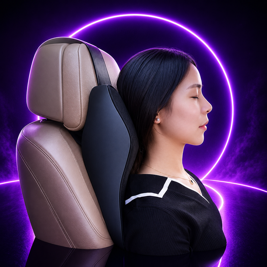 Car Seat Headrest Pillow – Neck Support Memory Foam Cushion