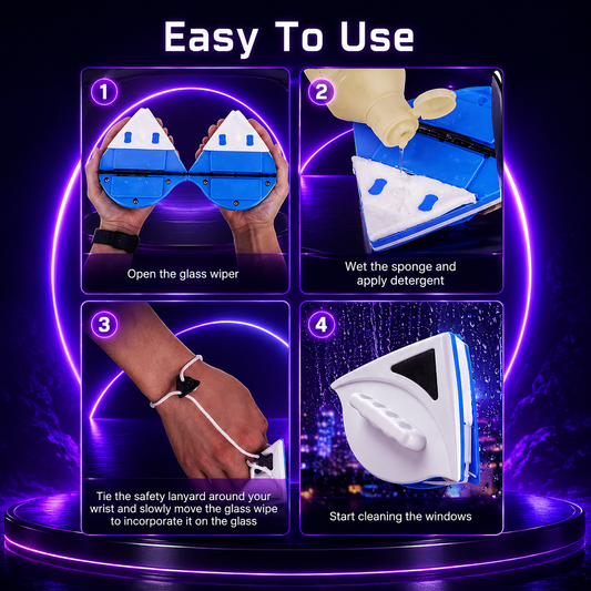 GlassWipe Magnetic – Clean Inside & Out in One Pass