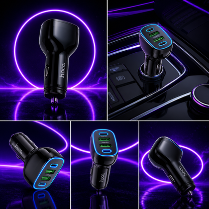 Hoco NZ11 Car Charger – Dual USB Fast Charge Adapter