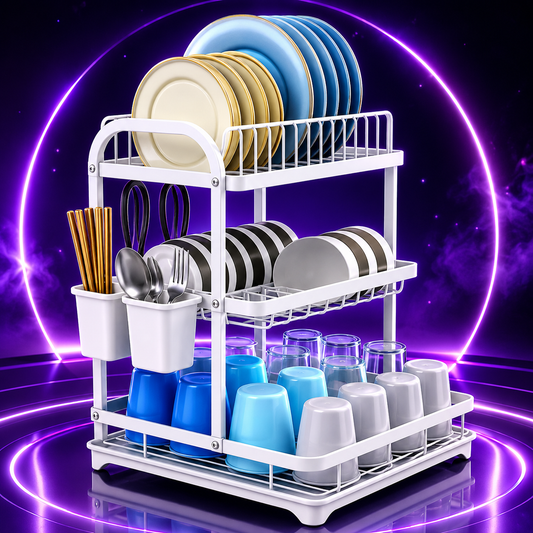 Small Kitchen Storage Dish Drying Rack for Plates & Bowls