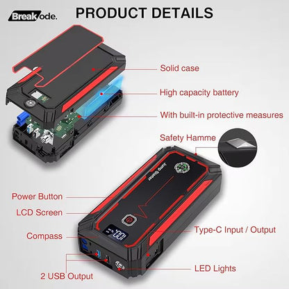 Car Jump Starter Power Pack – Emergency Battery Booster