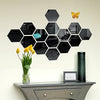 Hexagon Mirror Wall Decals 13Pcs – 3D Acrylic DIY Home Decoration