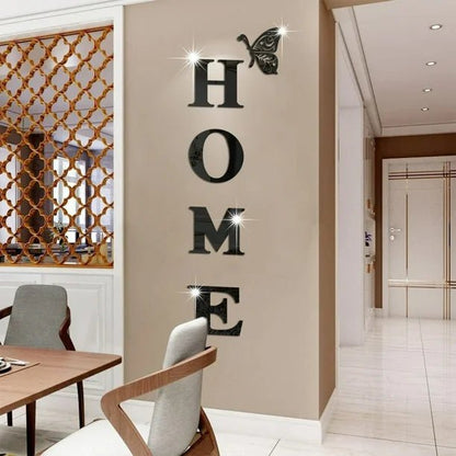 3D Mirror Home Letters – Modern Wall Decoration