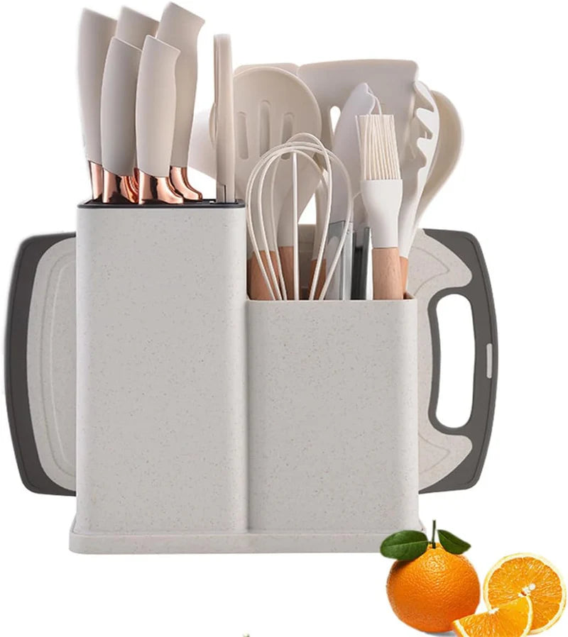 Non-Stick 19-Piece Kitchen Tool Set with Holder